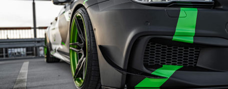 BMW M6 F06 Gran Coupe Alloy Wheels - Z-Performance Wheels - ZP.FORGED 21 Custom Gloss Black + Custom Lime Green Lip in 10x21" & 11,5x21"
