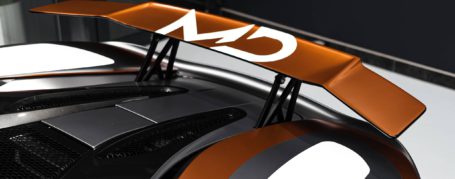 McLaren 570S Felgen - Z-Performance Wheels - ZP.FORGED 2 Deep Concave in Brushed Liquid Orange Center | Gloss White Lip in 9×20″ & 11,5×21″